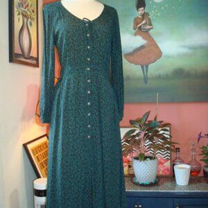 & Other Stories US4 dress boho romantic green midi